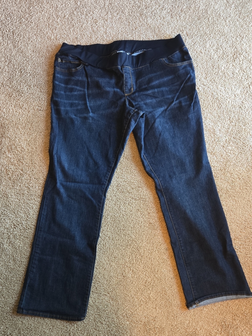 Liz Lange Dark Blue Boot Cut Maternity Jeans